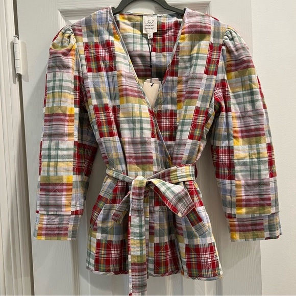 Cinq à Sept - Triss Quilted Organic Cotton Wrap Jacket in Meadow Multi - Picture 3 of 5